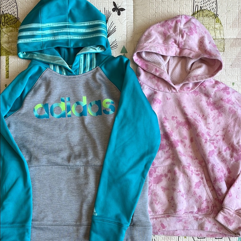 Old Navy (Size: L 10-12) & Adidas (Size: L 12/14) Kids Pullover Hoodies